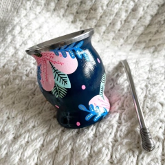 MATE ACERO HIBISCUS COPA - POR ENCARGUE - comprar online