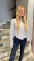 CAMISA MINERVA RAYAS CROP (7606) - comprar online