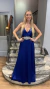 VESTIDO LARGO SATEN V (25-127) - comprar online