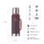 Termo Stanley Clasico 940Ml Con Manija Y Tapon Cebador VIOLETA/NARANJA en internet