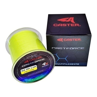 Multifilamento CASTER Castforce 4x 0.12mm 8,2kg 18lb Bobina 500m - Amarillo - comprar online