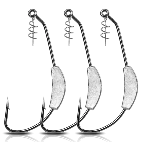 Anzuelos Offset CASTER Lastrados 7g Para Señuelos De Goma 3 Unidades