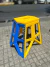Banqueta/Silla Plegable Grande Azul/Amarillo - comprar online