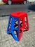 Banqueta/Silla Plegable Grande Azul/Rojo - comprar online