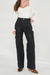 PANTALON CARGO DE PU NEGRO OSSIRA