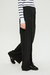 PANTALÓN ANCHO CON TAJO NEGRO LYCRA OSSIRA - comprar online