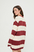 SWEATER JACQUARD RYTHM CHERRY/CRUDO OSSIRA