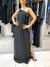 VESTIDO LARGO DE SATEN CON LAZO NOEMI PAZ