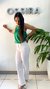 BLUSA DE SATEN VERDE NOEMI PAZ en internet
