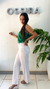 BLUSA DE SATEN VERDE NOEMI PAZ - OSSIRA EL SOBERBIO  - NOEMI PAZ 