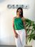 BLUSA DE SATEN VERDE NOEMI PAZ - tienda online