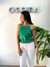 BLUSA DE SATEN VERDE NOEMI PAZ