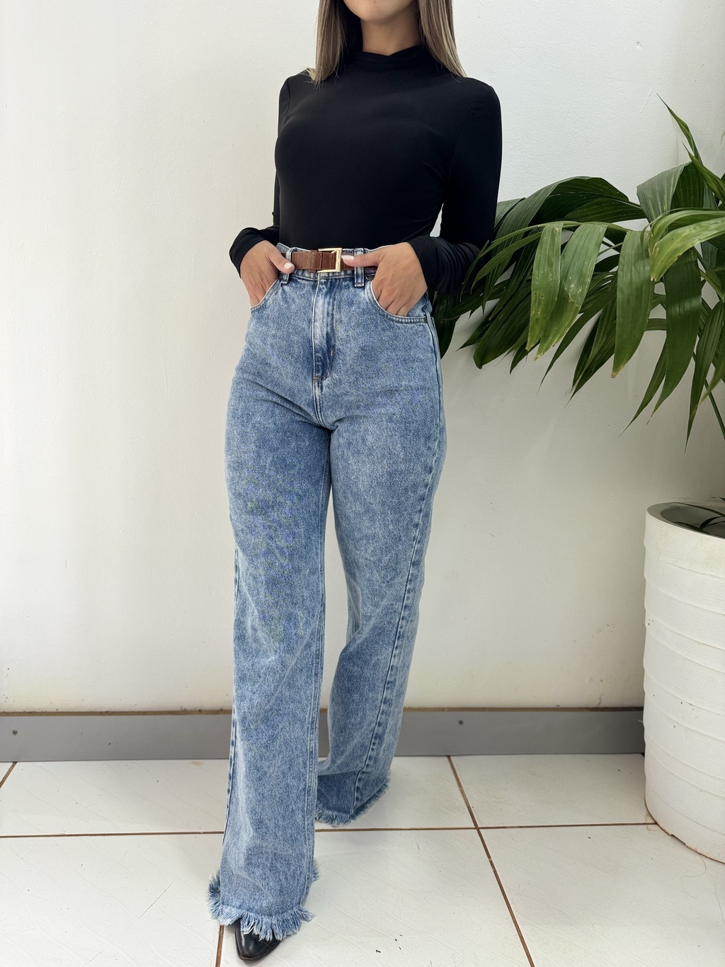 Pantalon Denim Dad Desflecado Ossira thumbnail 3