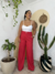 Calça Pantalona Com Pala VERMELHO - comprar online