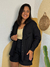 Maxi Camisa Com Mangas Longas PRETA