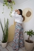 Calça Pantalona com Recorte BOHO ESTAMPA