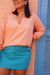Short-Saia com Bolsos em LINHO AZUL HIDRA