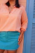 Short-Saia com Bolsos em LINHO AZUL HIDRA - comprar online