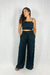 Calça pantalona prega frente PRETA - CARU