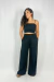 Calça pantalona prega frente PRETA - CARU