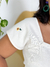 Blusa Cropped Com Botões BORDADO GIRASSOL na internet