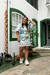 Vestido Curto Com Mangas JARDIM SECRETO