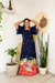 Vestido Longo Com Mangas ESTAMPA ARRAIÁ
