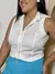 Blusa Sem Manga Abotoamento Frente BRANCA - comprar online
