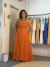 Vestido Longo Botões Frente Alma LARANJA CORAL