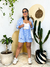 Short com Elástico e Cadarço Listra AZUL - comprar online
