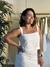 Blusa Cropped com Alças Largas Laise BRANCO - comprar online