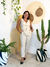 Calça Cenoura Com Ziper Frete NATURAL - comprar online