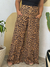 Calça Maxi Pantalona Estampa Onça