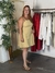 Vestido Curto Com Recorte AREIA