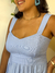 Vestido Midi com Recortes AZUL LISTRAS - comprar online