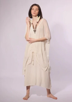 TUNICA DRAPEADA TEÑIDA