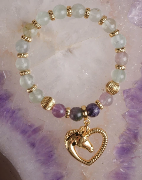 Pulseira Arquétipo do Cavalo - Fluorita