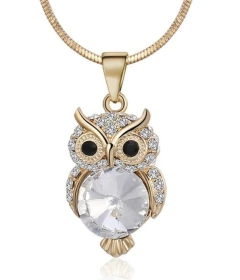 Colar Coruja - Ouro Rosê - comprar online
