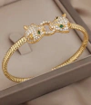 Bracelete cravejado - Leopardo ajustável