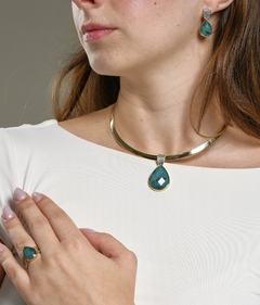 Choker Cleópatra - Esmeralda - Mundo Hertz Quântico