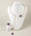 Conjunto Ametista - Choker + Anel