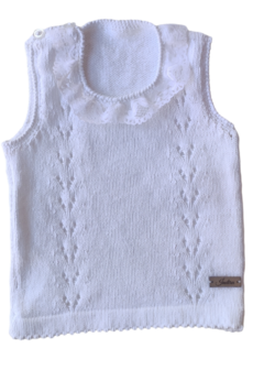 Chaleco tejido puntilla picos (0061)