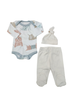 Ajuar con body unisex (0021) - Indira bebés y niños