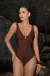 Maiô Decote V Marrom – Blossom - comprar online