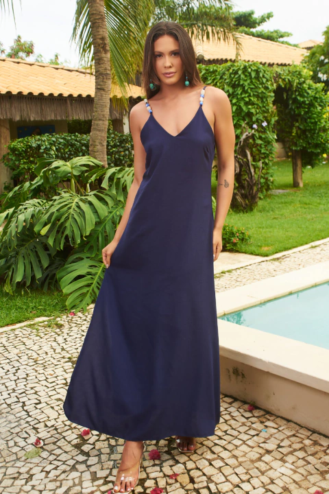 Vestido Longo Liso - Poesia dos Ventos