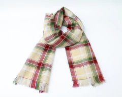 Bufanda escocesa beige (NUEVA) - comprar online