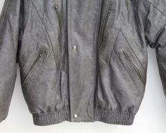 Campera de Cuero Gris (NUEVA) en internet
