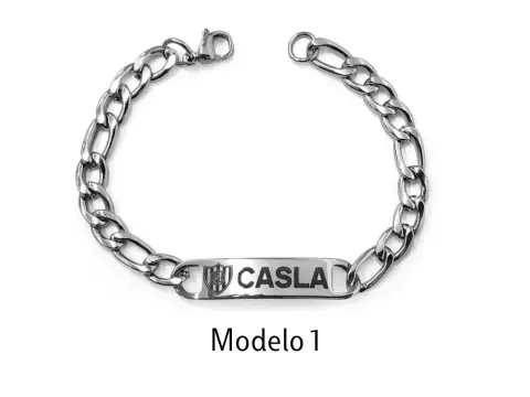 PULSERA ACERO Q GRABADO CASLA