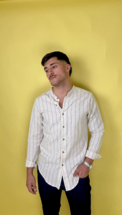 CAMISA LINO MAO RAYADA - comprar online