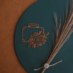 Aplique chipboard - Viagem - Mala